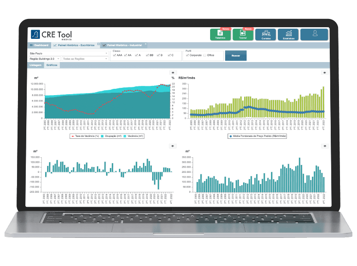 Computadora usando las estadisticas del Buildings CRE Tool